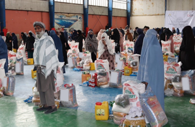 食料危機下のアフガニスタンで、22,838人に1ヶ月分の食料を配布